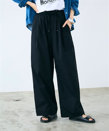 CROSS FUNCTION 《UV/吸水速乾》エブ楽 ダブルタックイージーワイドパンツ_subthumb_2