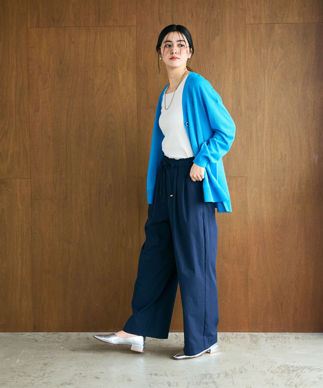 CROSS FUNCTION 《UV/吸水速乾》エブ楽 ダブルタックイージーワイドパンツ_sub_6