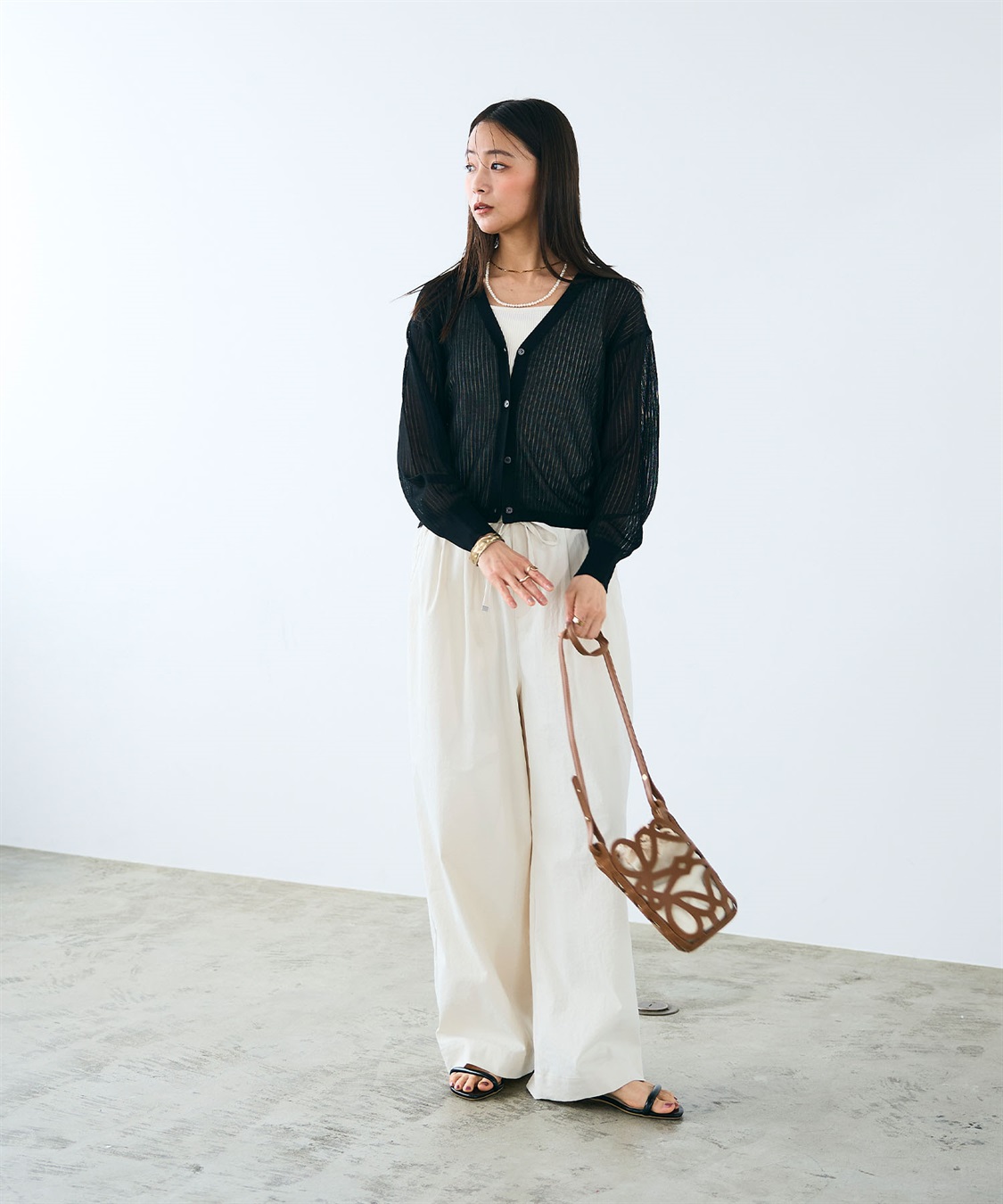 CROSS FUNCTION 《UV/吸水速乾》エブ楽 ダブルタックイージーワイドパンツ_sub_10