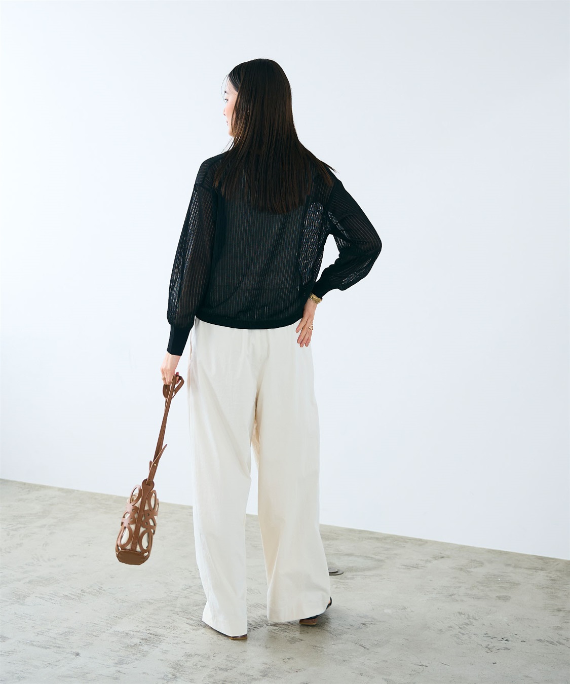 CROSS FUNCTION 《UV/吸水速乾》エブ楽 ダブルタックイージーワイドパンツ_sub_12