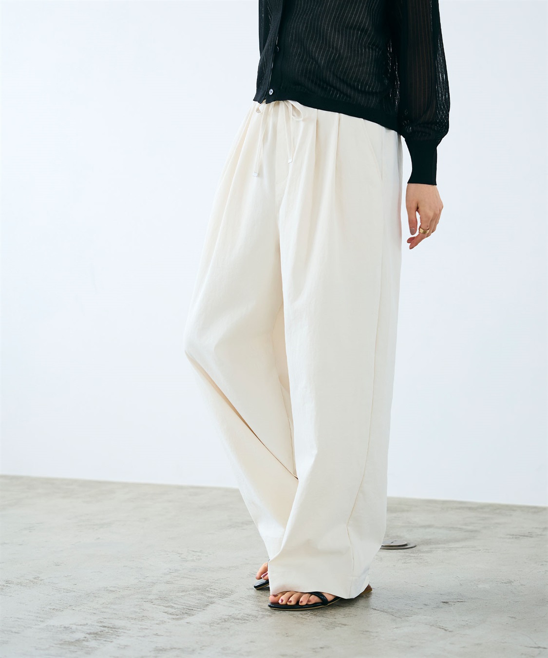 CROSS FUNCTION 《UV/吸水速乾》エブ楽 ダブルタックイージーワイドパンツ_sub_17