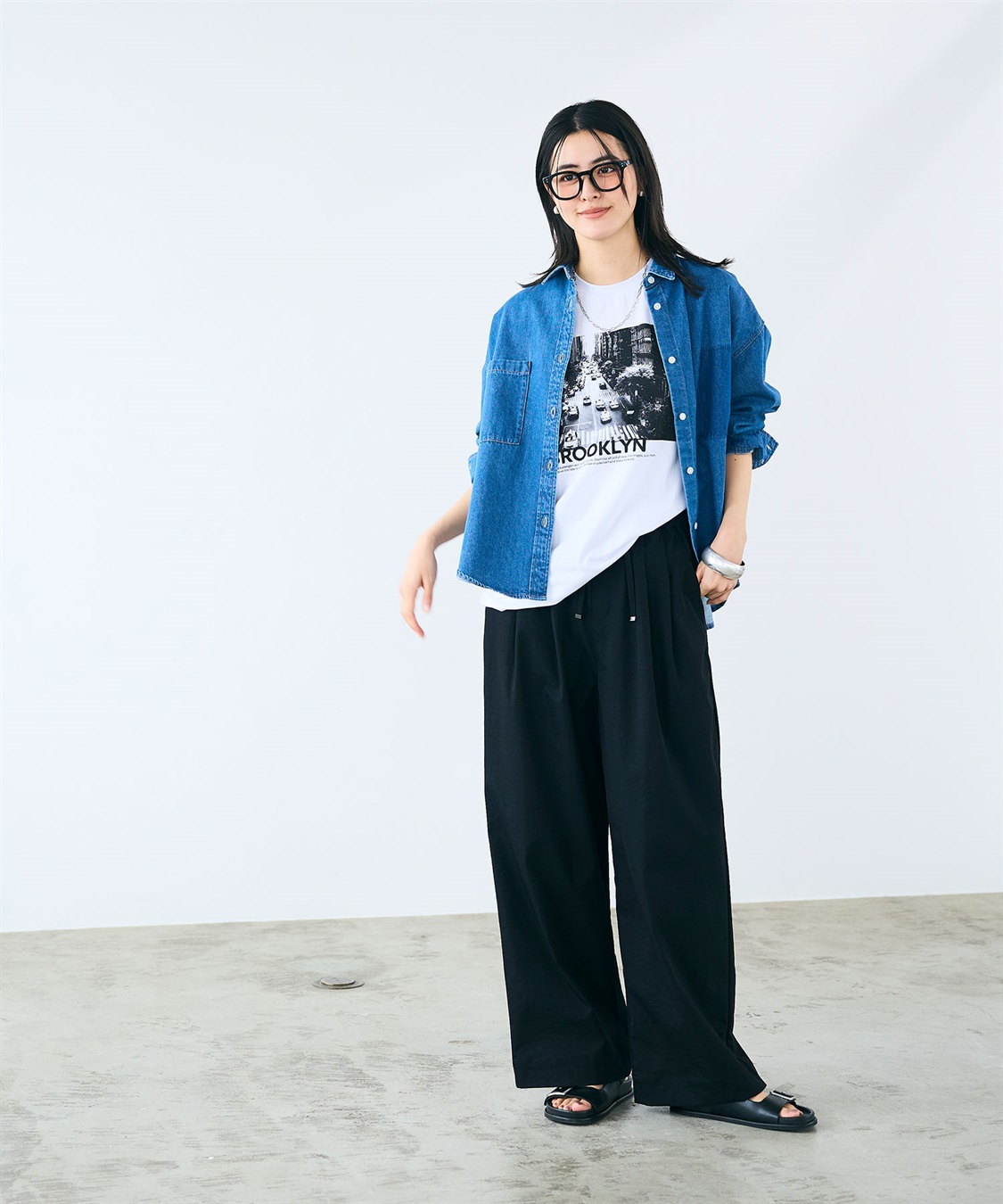 CROSS FUNCTION 《UV/吸水速乾》エブ楽 ダブルタックイージーワイドパンツ_sub_20