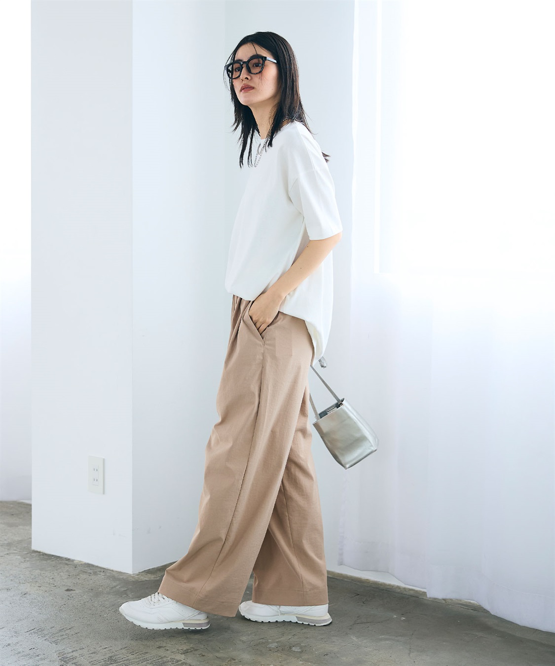 CROSS FUNCTION 《UV/吸水速乾》エブ楽 ダブルタックイージーワイドパンツ_sub_25