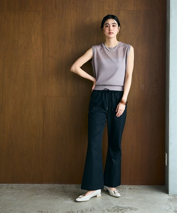 CROSS FUNCTION 《UV/吸水速乾》エブ楽 イージーセミフレアパンツ_subthumb_3