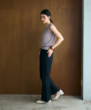 CROSS FUNCTION 《UV/吸水速乾》エブ楽 イージーセミフレアパンツ_subthumb_4