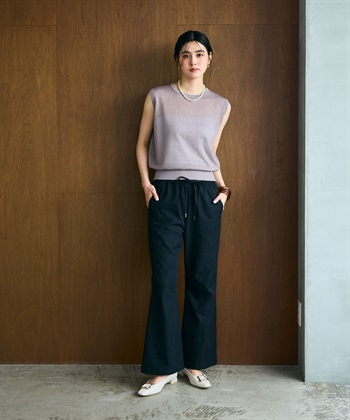 CROSS FUNCTION 《UV/吸水速乾》エブ楽 イージーセミフレアパンツ_subthumb_6