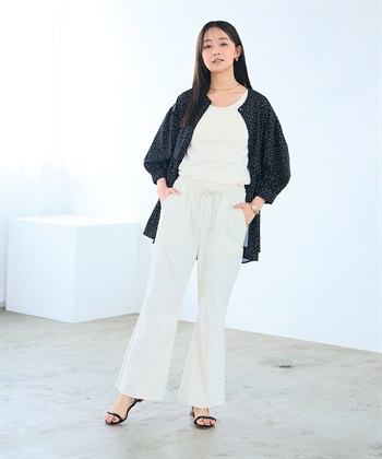 CROSS FUNCTION 《UV/吸水速乾》エブ楽 イージーセミフレアパンツ_subthumb_16