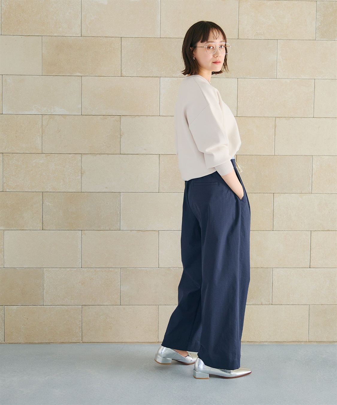 CROSS FUNCTION 《UV/吸水速乾》エブ楽 ダブルウエストイージーワイドパンツ_sub_5