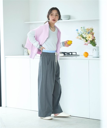 CROSS FUNCTION 《UV/吸水速乾》エブ楽 ダブルウエストイージーワイドパンツ_subthumb_10