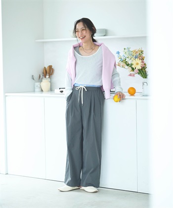 CROSS FUNCTION 《UV/吸水速乾》エブ楽 ダブルウエストイージーワイドパンツ_subthumb_11