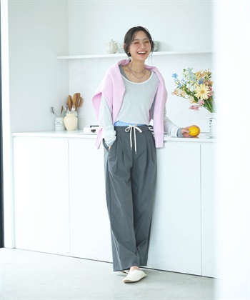 CROSS FUNCTION 《UV/吸水速乾》エブ楽 ダブルウエストイージーワイドパンツ_subthumb_12