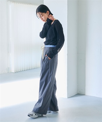CROSS FUNCTION 《UV/吸水速乾》エブ楽 ダブルウエストイージーワイドパンツ_subthumb_17