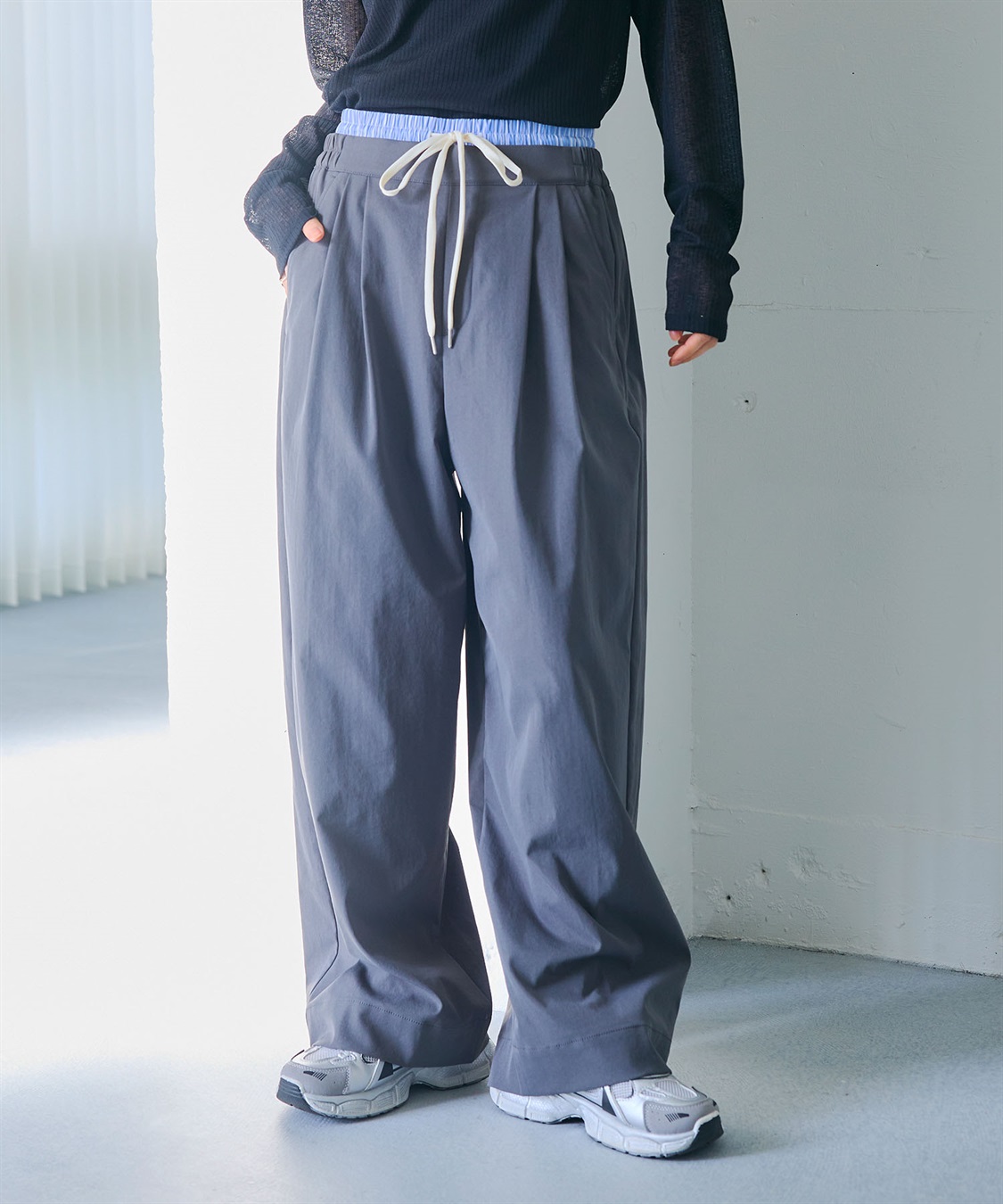 CROSS FUNCTION 《UV/吸水速乾》エブ楽 ダブルウエストイージーワイドパンツ_sub_20