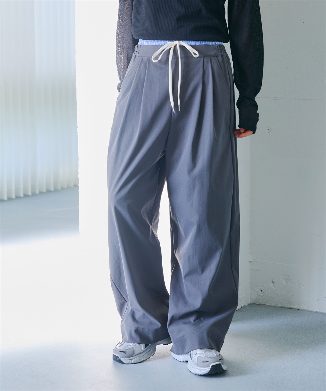 CROSS FUNCTION 《UV/吸水速乾》エブ楽 ダブルウエストイージーワイドパンツ_sub_21