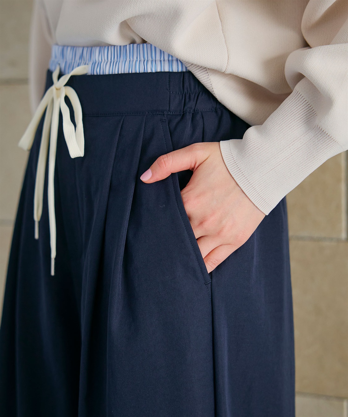 CROSS FUNCTION 《UV/吸水速乾》エブ楽 ダブルウエストイージーワイドパンツ_sub_24