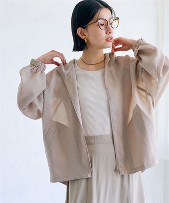 CROSS FUNCTION 《洗える》サマ美え シアーZIPパーカー_subthumb_2