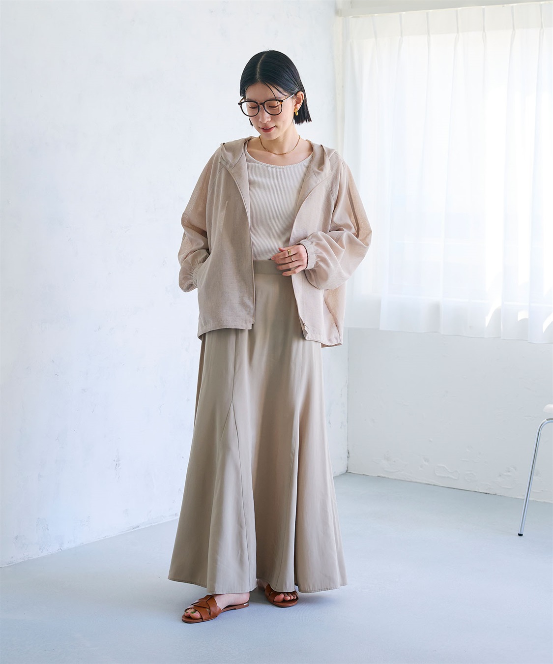 CROSS FUNCTION 《洗える》サマ美え シアーZIPパーカー_sub_10