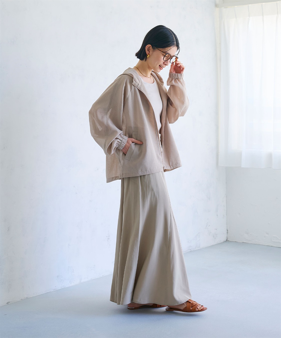 CROSS FUNCTION 《洗える》サマ美え シアーZIPパーカー_sub_12