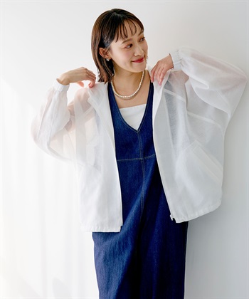 CROSS FUNCTION 《洗える》サマ美え シアーZIPパーカー_subthumb_14