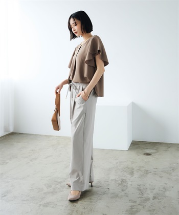 CROSS FUNCTION 《防汚》エブ楽 タックストレートイージーパンツ_subthumb_8