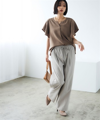 CROSS FUNCTION 《防汚》エブ楽 タックストレートイージーパンツ_subthumb_9