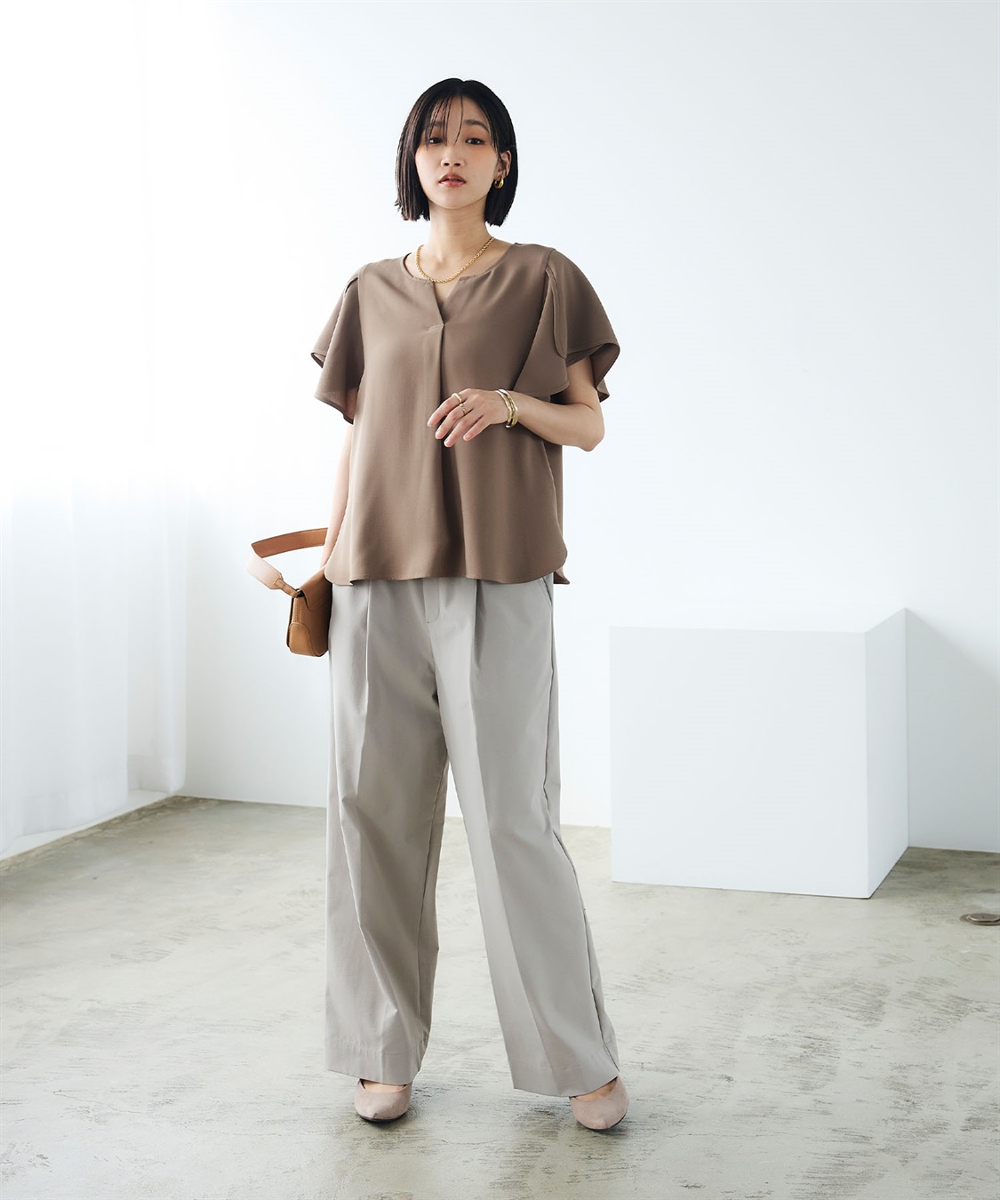 CROSS FUNCTION 《防汚》エブ楽 タックストレートイージーパンツ_sub_13