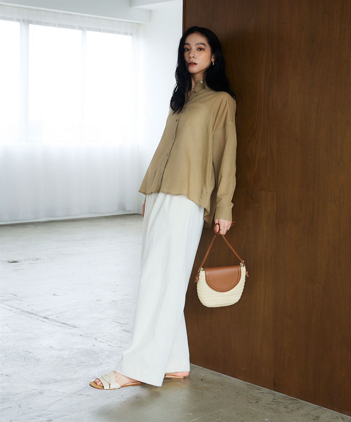 CROSS FUNCTION 《防汚》エブ楽 タックストレートイージーパンツ_sub_21