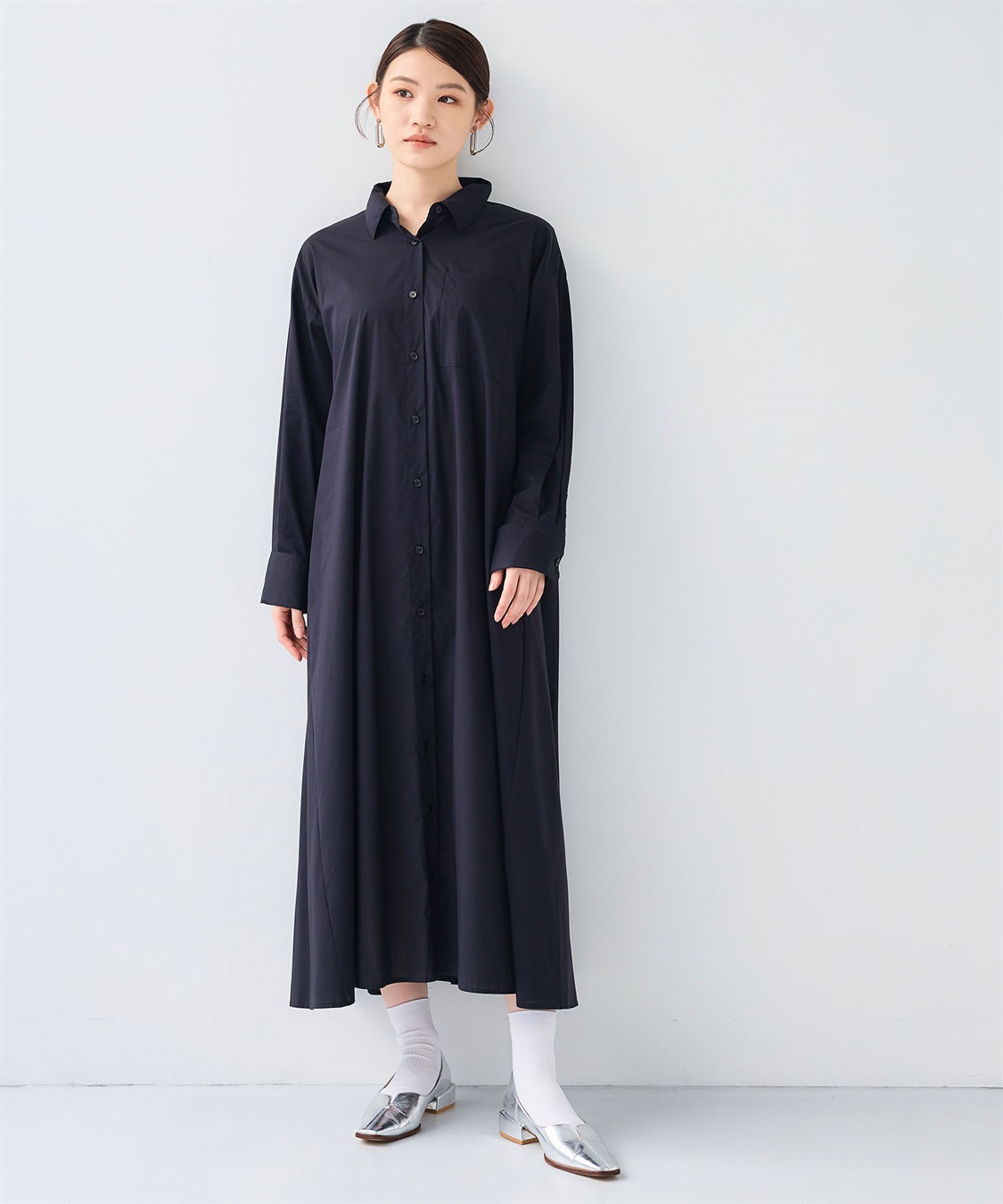 CROSS FUNCTION 《シワになりにくい》サマ美え ボリュームシャツワンピース_sub_15