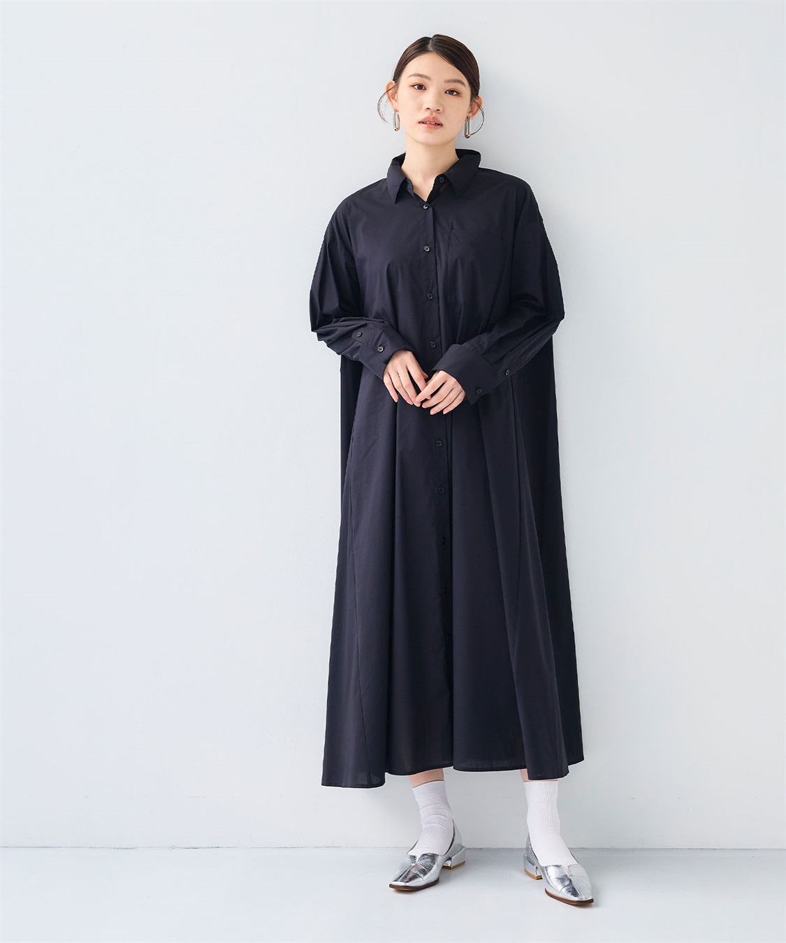 CROSS FUNCTION 《シワになりにくい》サマ美え ボリュームシャツワンピース_sub_18