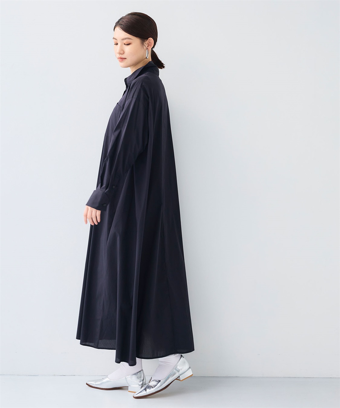 CROSS FUNCTION 《シワになりにくい》サマ美え ボリュームシャツワンピース_sub_19