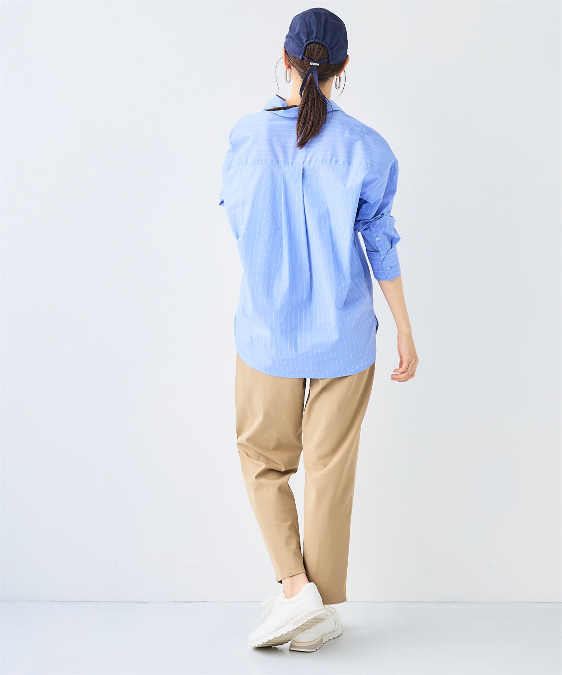 CROSS FUNCTION 《シワになりにくい》サマ美え ビックシルエットタックシャツ_sub_11