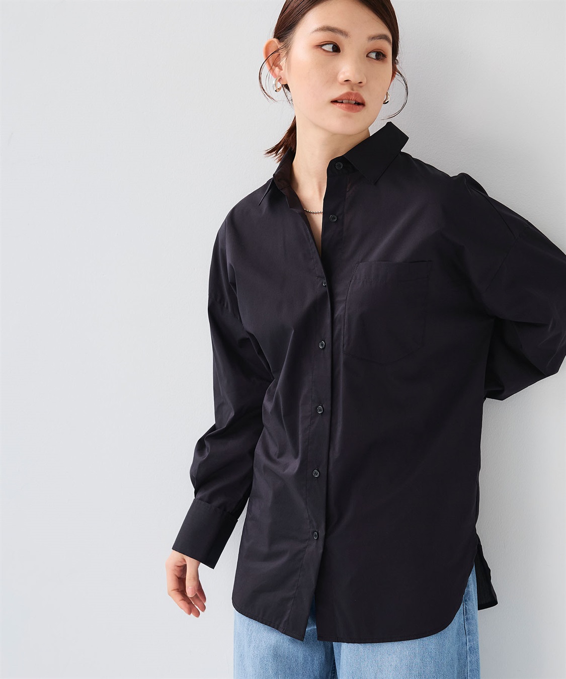 CROSS FUNCTION 《シワになりにくい》サマ美え ビックシルエットタックシャツ_sub_13