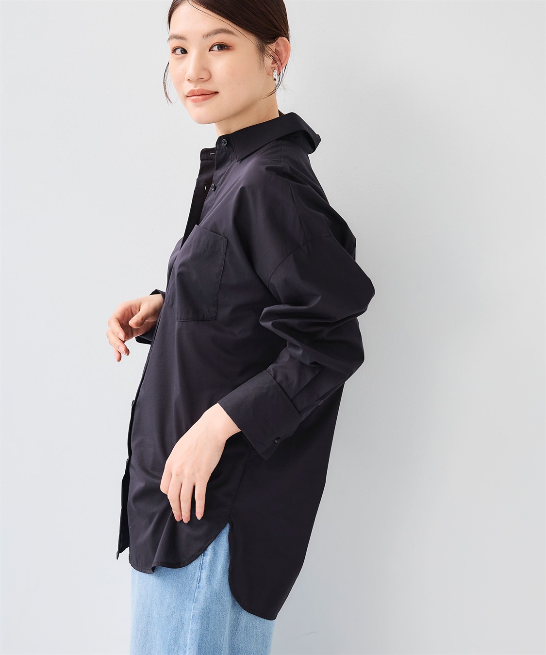 CROSS FUNCTION 《シワになりにくい》サマ美え ビックシルエットタックシャツ_sub_14