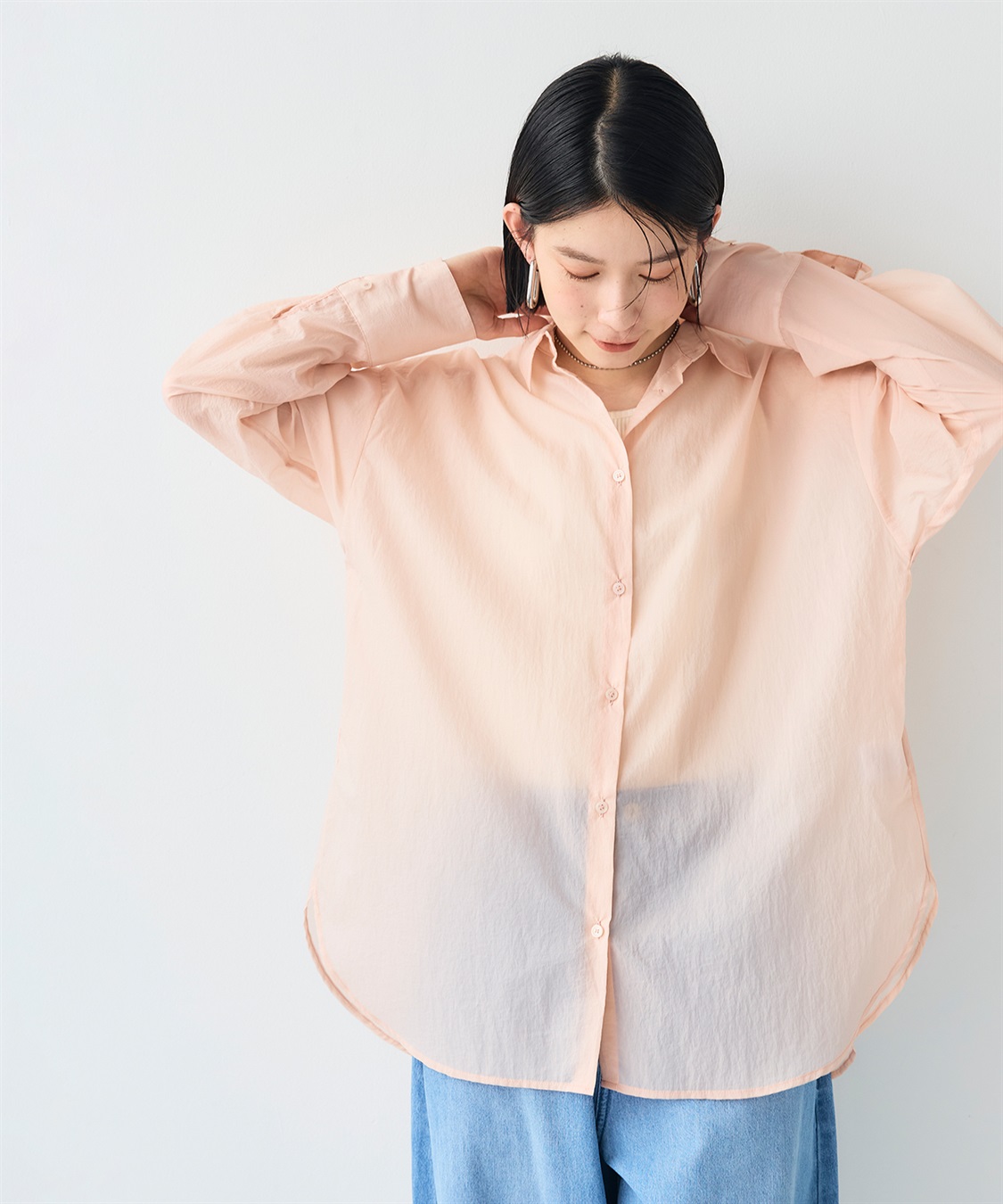 CROSS FUNCTION 《撥水》サマ美え エアリーシアーシャツ_sub_3