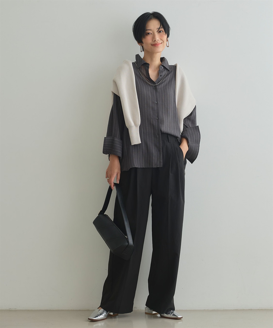 CROSS FUNCTION 《シワになりにくい》シアービエラルーズシャツ_sub_3