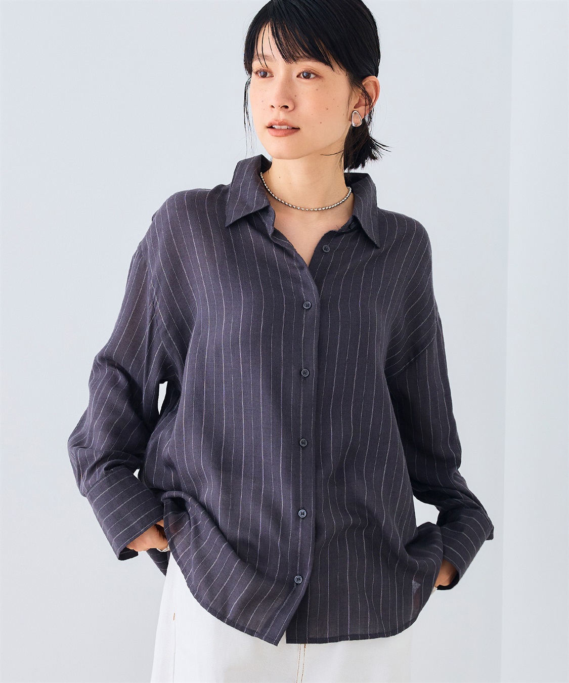 CROSS FUNCTION 《シワになりにくい》シアービエラルーズシャツ_sub_6