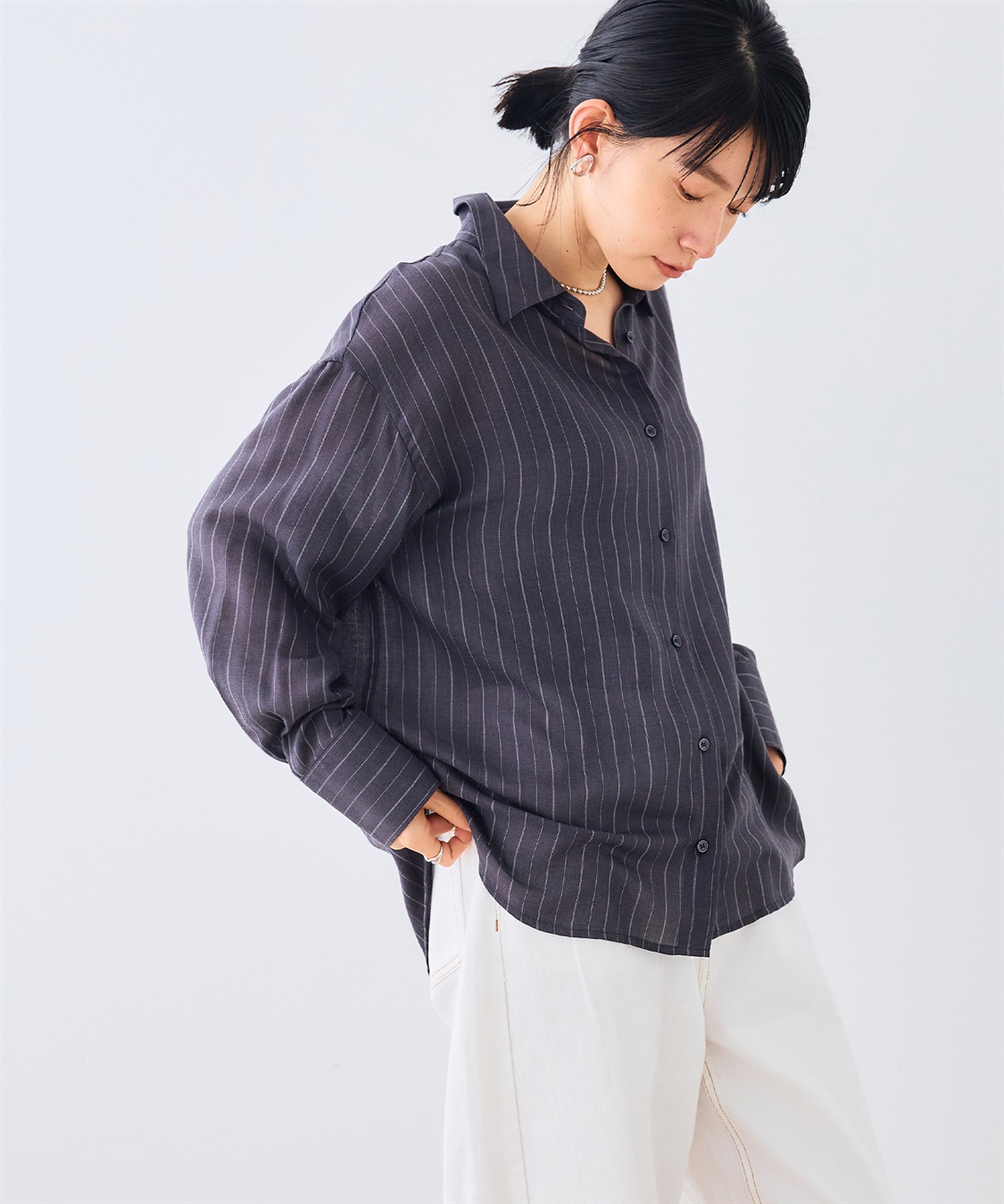 CROSS FUNCTION 《シワになりにくい》シアービエラルーズシャツ_sub_8