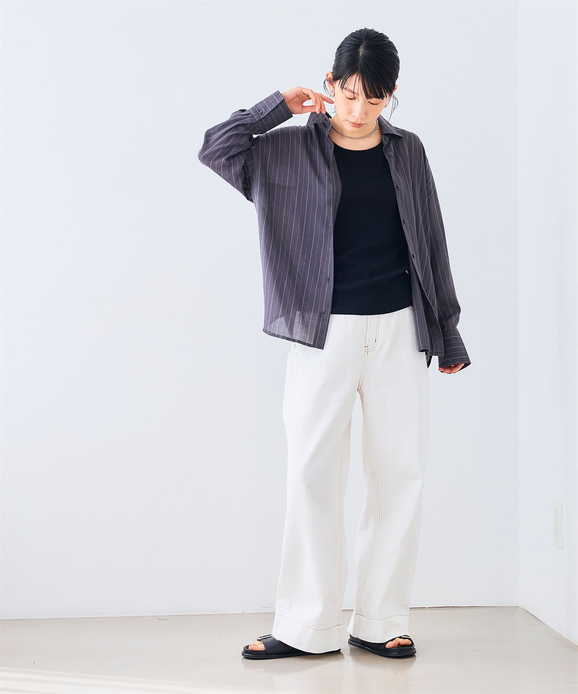 CROSS FUNCTION 《シワになりにくい》シアービエラルーズシャツ_sub_13