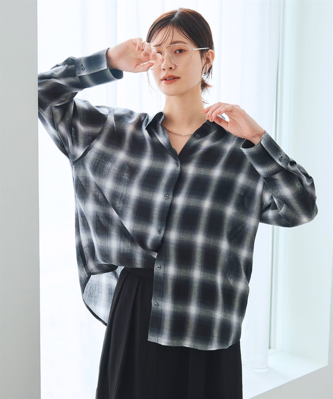 CROSS FUNCTION 《シワになりにくい》シアービエラルーズシャツ_sub_16