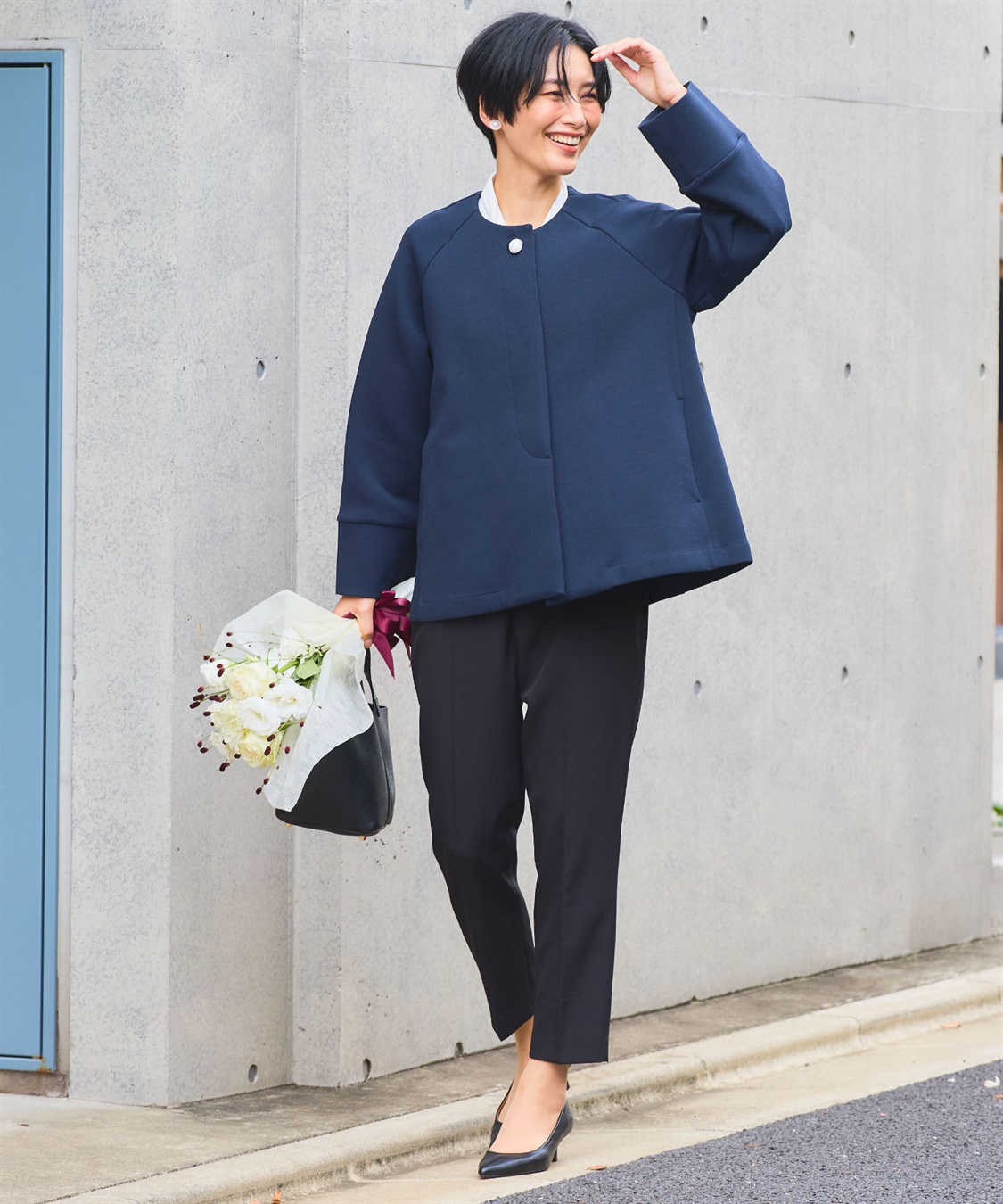 CROSS FUNCTION アクティかる パールボタンAラインコート_sub_11