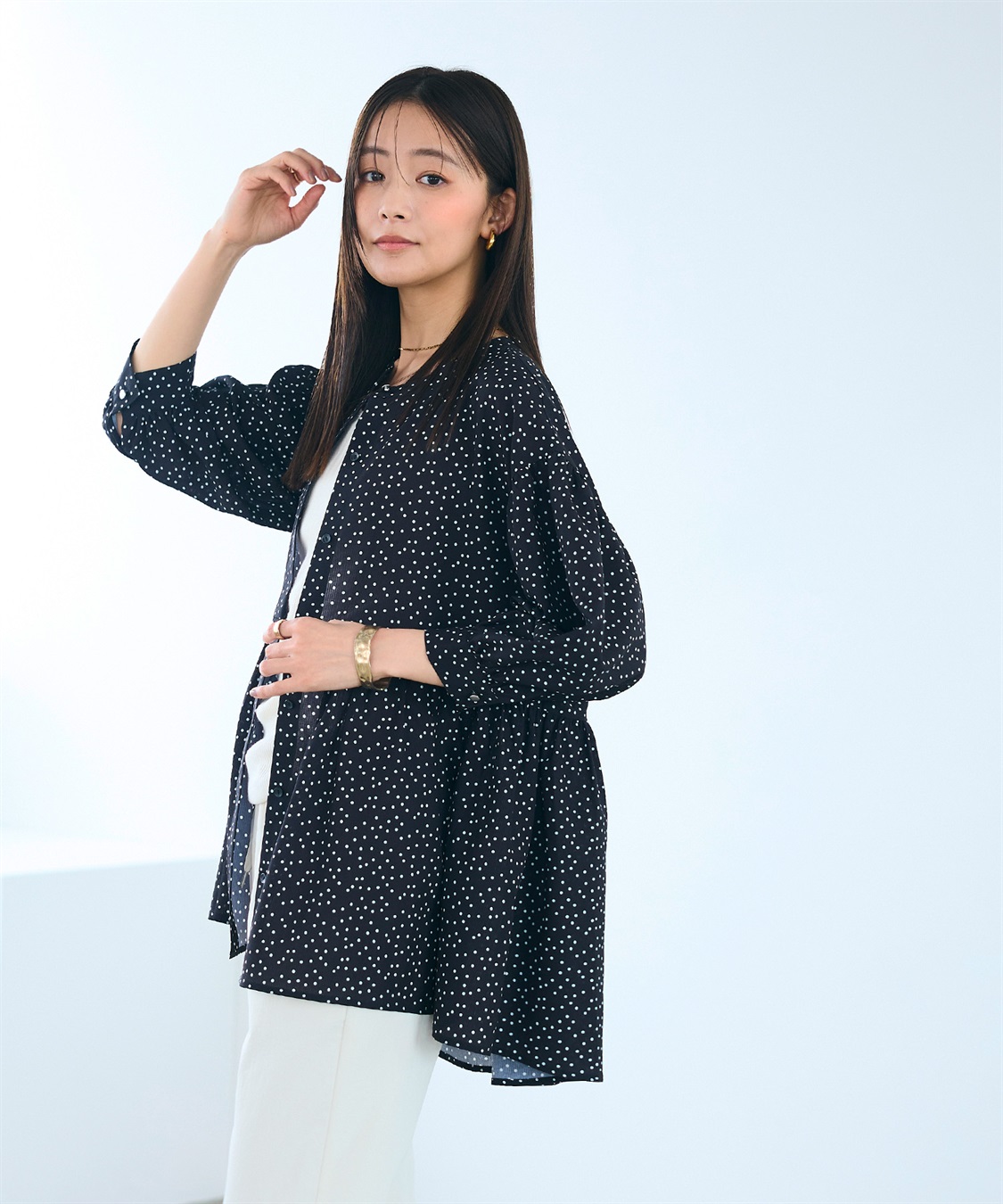 CROSS FUNCTION 《吸水速乾》エブ楽 サッカーストライブペプラムブラウス_sub_7