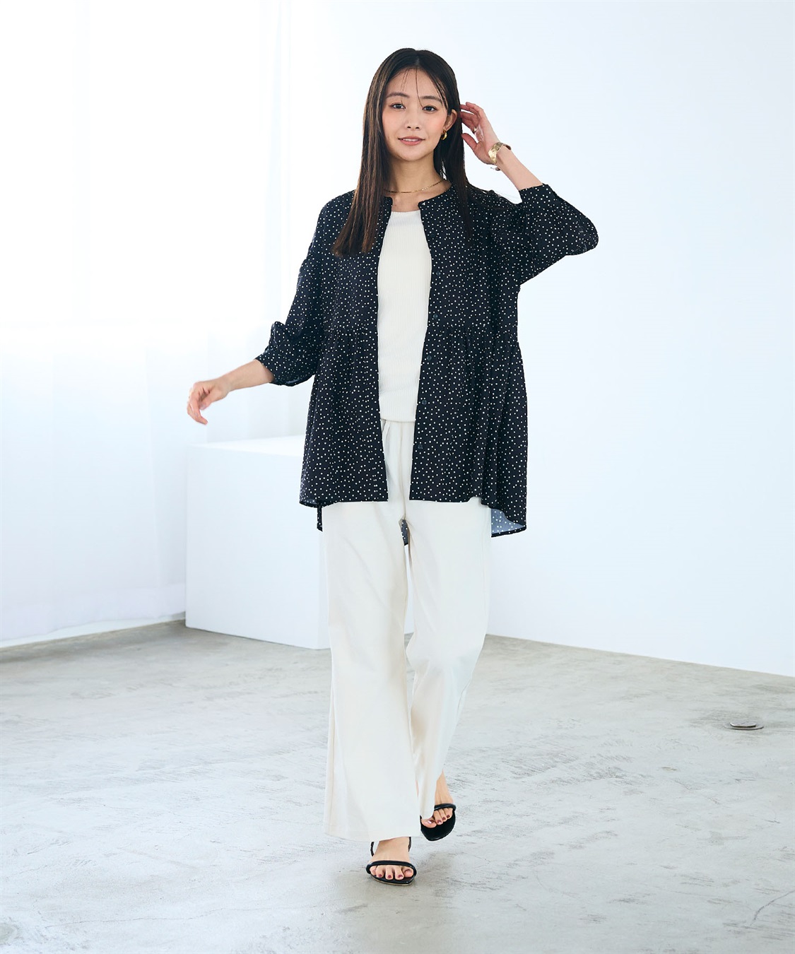 CROSS FUNCTION 《吸水速乾》エブ楽 サッカーストライブペプラムブラウス_sub_10