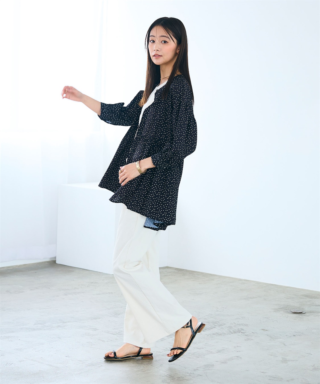 CROSS FUNCTION 《吸水速乾》エブ楽 サッカーストライブペプラムブラウス_sub_12