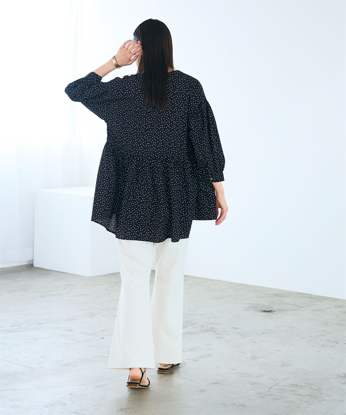 CROSS FUNCTION 《吸水速乾》エブ楽 サッカーストライブペプラムブラウス_sub_14