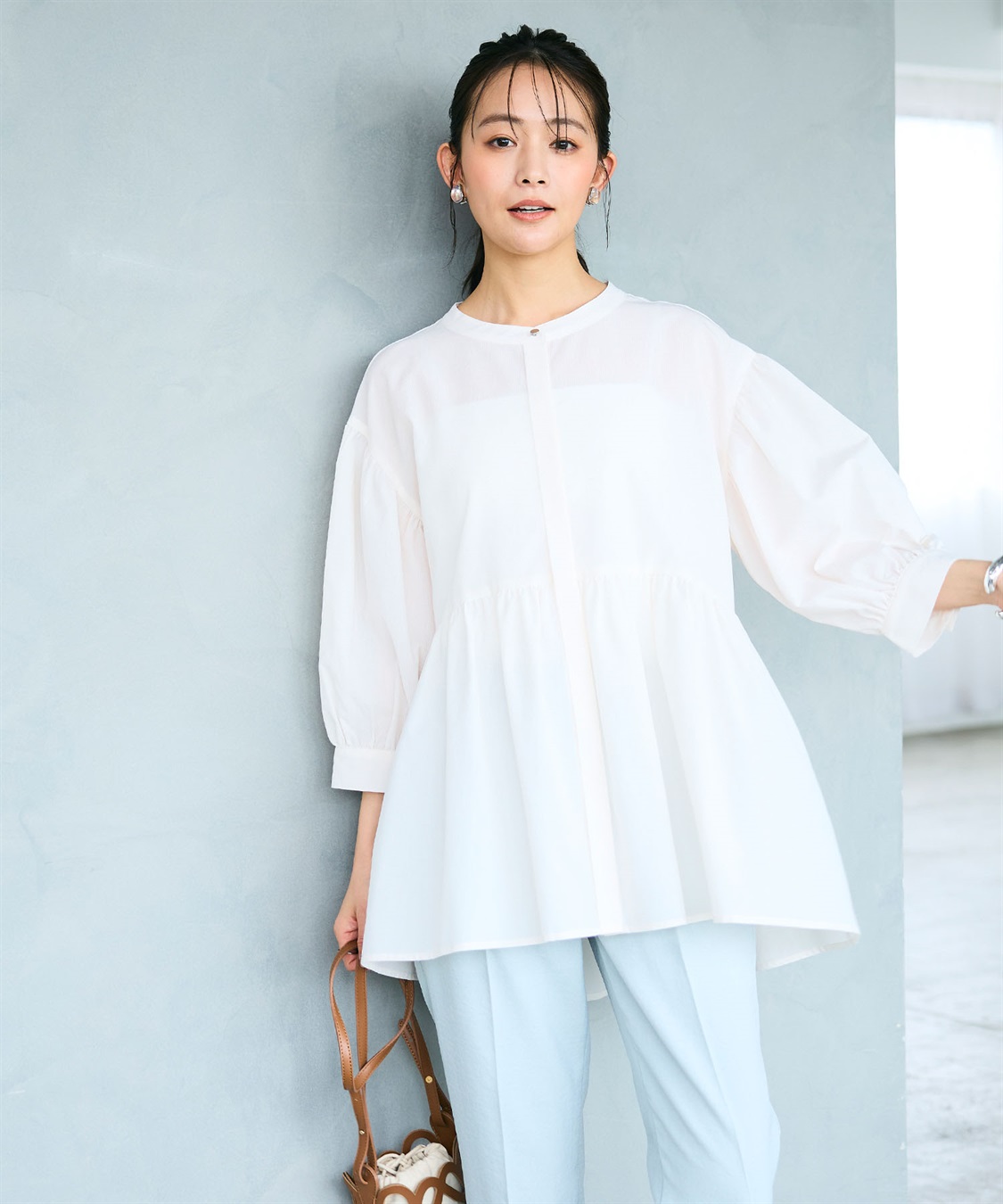 CROSS FUNCTION 《吸水速乾》エブ楽 サッカーストライブペプラムブラウス_sub_17