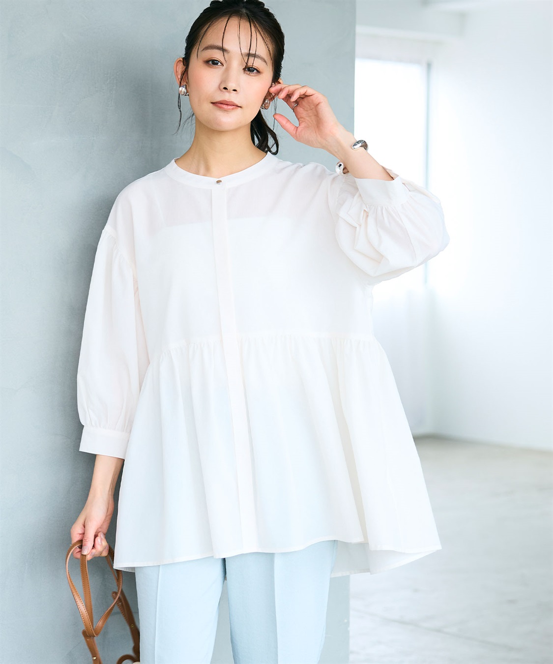 CROSS FUNCTION 《吸水速乾》エブ楽 サッカーストライブペプラムブラウス_sub_18