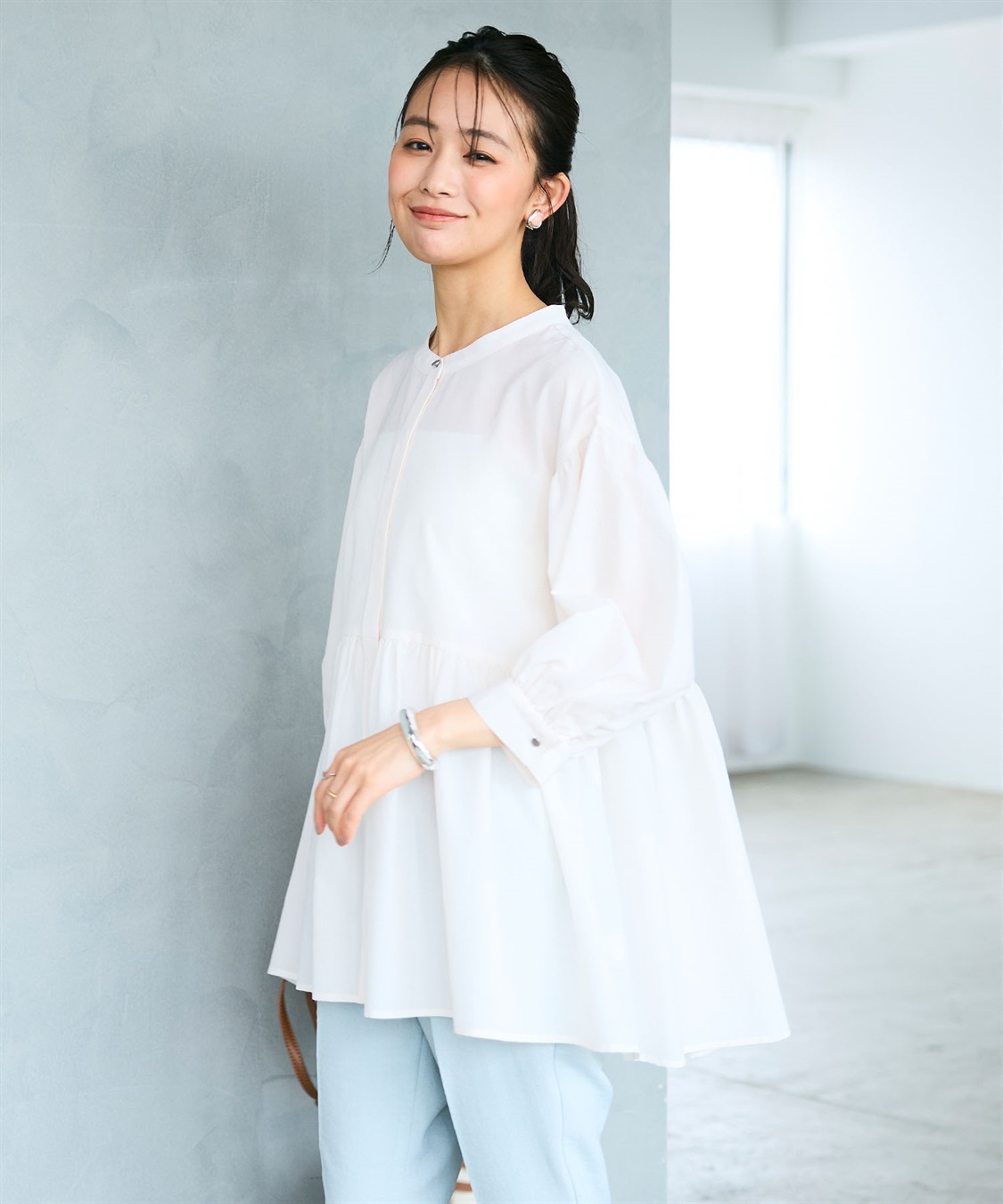 CROSS FUNCTION 《吸水速乾》エブ楽 サッカーストライブペプラムブラウス_sub_19