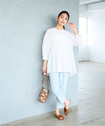 CROSS FUNCTION 《吸水速乾》エブ楽 サッカーストライブペプラムブラウス_subthumb_20