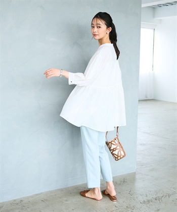 CROSS FUNCTION 《吸水速乾》エブ楽 サッカーストライブペプラムブラウス_subthumb_23