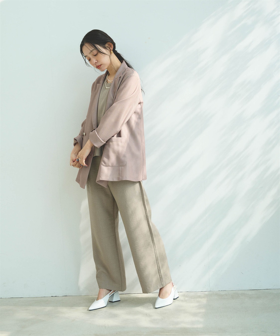 CROSS FUNCTION 《洗える》サマ美え 金釦メッシュテーラードダブルジャケット_sub_5